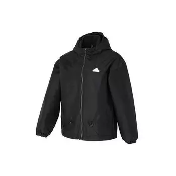 Adidas Solid Color Logo Повседневная спортивная куртка Женская верхняя одежда Черный IM8813 L