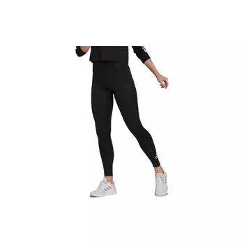 Adidas Однотонные леггинсы с принтом логотипа и высокой талией, женские леггинсы, черные GL4028 XS