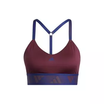 Adidas Сплошной логотип бренда печати съемный спортивный бюстгальтер женское нижнее белье темно-красный GR8181 XL