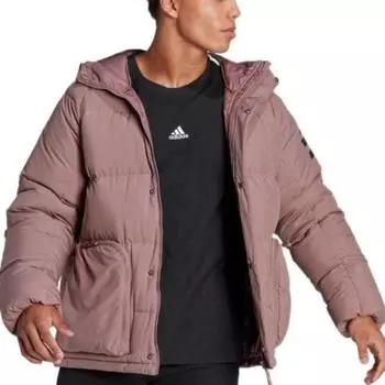 Adidas Solid Logo Print Теплый пуховик с капюшоном Мужская верхняя одежда Mystery-Oxide-Red HD8905 XL