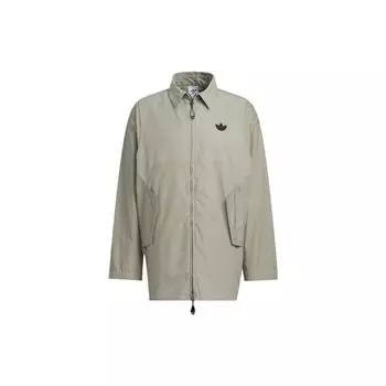 Adidas Совместная брендированная куртка Originals X Hamcus Volcanic Ridge Back, куртка унисекс прямого кроя с лацканами, серебристо-серебристая, IL6939 S