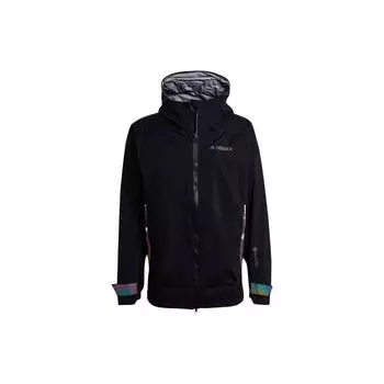 Adidas сплошной цвет логотипа полоса повседневная куртка с капюшоном мужская верхняя одежда черный GM4817 S