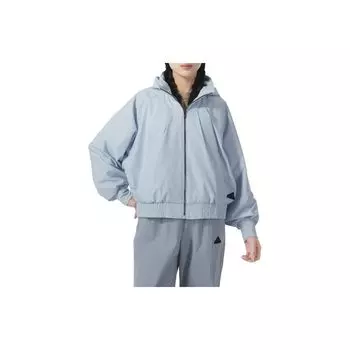 Adidas сплошной цвет повседневная куртка с длинным рукавом с капюшоном женские куртки синий IM8843 L
