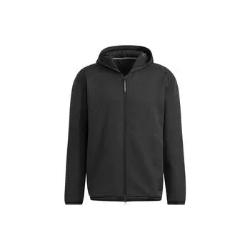 Adidas сплошной цвет с логотипом бренда и принтом на молнии, мужская куртка с капюшоном, черная GT3303 S