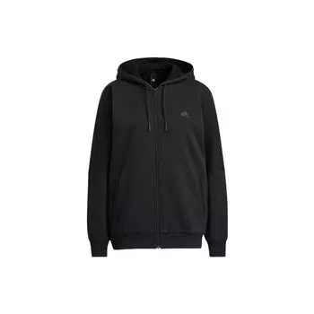 Adidas сплошной цвет с вышитым логотипом спортивная куртка с длинными рукавами женские куртки черные HM2814 L