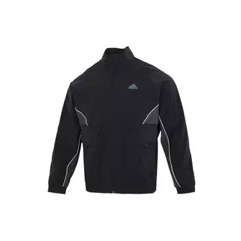 Adidas Sport Essentials Logo Тканая куртка с воротником-стойкой Мужские куртки Черные HM5144 M