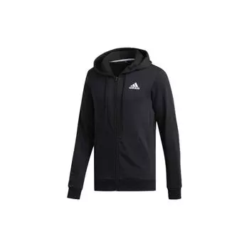 Adidas Спортивная куртка с капюшоном и застежкой-молнией, мужская верхняя одежда, цвет черный DX6779 L