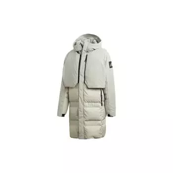 Adidas Спорт на открытом воздухе Водонепроницаемая двусторонняя куртка-пуховик Мужская Верхняя одежда Серый металлик FT2430 S