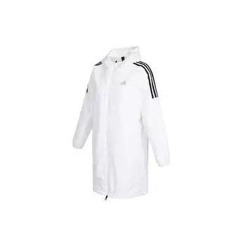 Adidas Sport Training Повседневная куртка с капюшоном на флисовой подкладке Женская верхняя одежда Белый HG1848 S