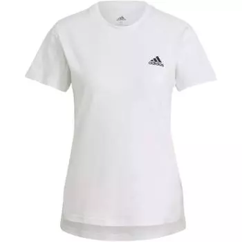Adidas Спортивная дышащая футболка с круглым вырезом, модная футболка с коротким рукавом, женская футболка, белая GN8333 M