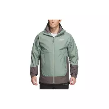 Adidas Спортивная куртка Color Block Spliced Outdoor Three-In-One, мужские куртки, серебристо-серо-зеленые IP0735 M