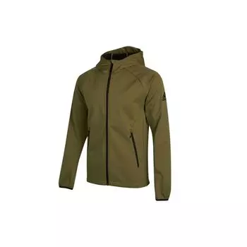 Adidas Спортивная куртка на флисовой подкладке с капюшоном и логотипом Мужская верхняя одежда Оливковая H13801 S