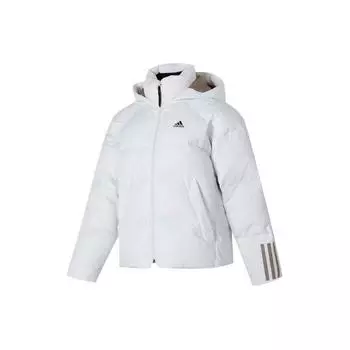 Adidas Спортивная куртка на открытом воздухе с трехполосным логотипом Женские куртки Белые IL8935 L