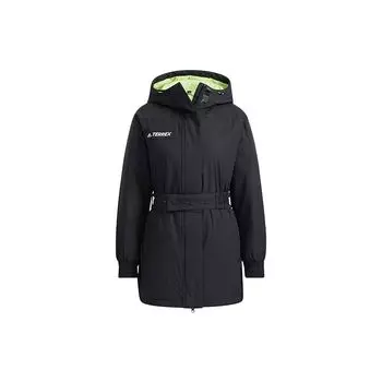 Adidas Спортивная куртка на резинке на талии из хлопка для женщин, черные куртки HE5210 XXL