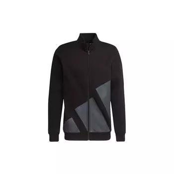 Adidas Спортивная куртка с длинным рукавом с принтом Мужские куртки Черные HI1187 S