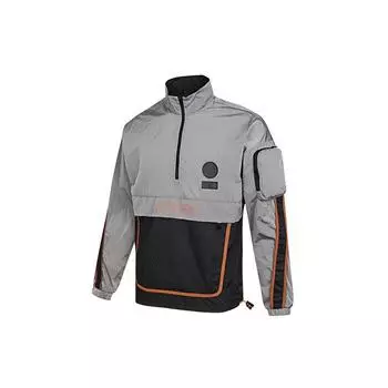 Adidas Спортивная куртка с воротником-стойкой и полумолнией Мужские куртки Черный Серый GP0843 L