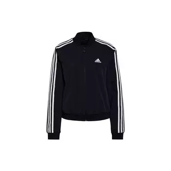 Adidas Спортивная куртка в полоску с вставками Женская верхняя одежда Черный GS1352 S