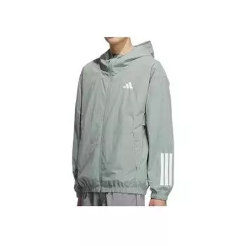 Adidas Спортивная повседневная куртка с капюшоном на молнии Мужские куртки Серая KC3927 M