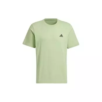 Adidas Спортивная повседневная однотонная футболка с круглым вырезом и логотипом, короткий рукав, спущенные плечи, унисекс, футболка Magic-Yellow-Green JI9066 XXL