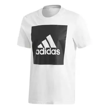 Adidas Спортивная повседневная трикотажная дышащая футболка с круглым вырезом и коротким рукавом для мужчин, белые топы B47358 XL