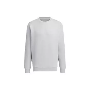 Adidas Спортивная толстовка с круглым вырезом и сплошным логотипом, мужская толстовка светло-серого цвета JE8635 L