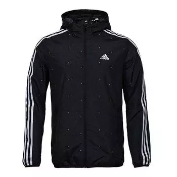 Adidas Спортивная тренировочная повседневная модная универсальная куртка с капюшоном мужская куртка черная AY3783 L