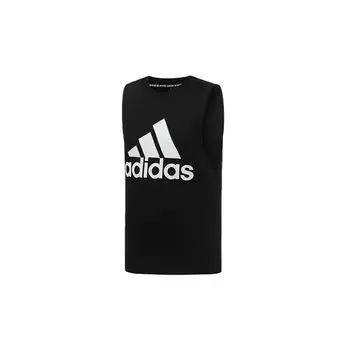 Adidas Спортивный круглый вырез майка мужские топы черный DT9936 XS