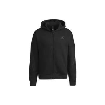 Adidas Sports Casual Дышащая куртка на молнии с капюшоном Мужская верхняя одежда Черный GT6355 XL