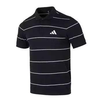 Adidas Sports Casual с коротким рукавом Поло Рубашка мужская Топы Черный JL6042 S