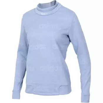 Adidas Спортивный стиль жизни Серия буквенных логотипов бренда пуловер с длинным рукавом толстовка женская толстовка синяя DM2075 S