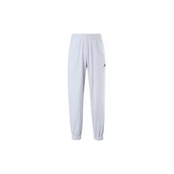 Adidas Спортивные спортивные штаны с принтом логотипа и букв, простые, удобные, с манжетами, трикотажные, унисекс, светло-серые JM9115 M