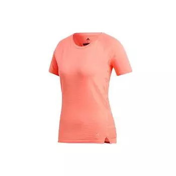 Adidas Sports Running Круглый вырез Футболка Женская Топы Оранжевый DN3242 S