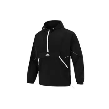 Adidas Sports с капюшоном повседневная тренировочная вязаная куртка Мужские куртки черные H40213 XXL