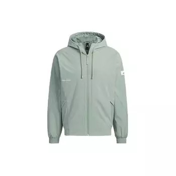 Adidas Спортивная куртка для отдыха с однотонным логотипом Мужская верхняя одежда Серебристый Серый Зеленый IP4981 M