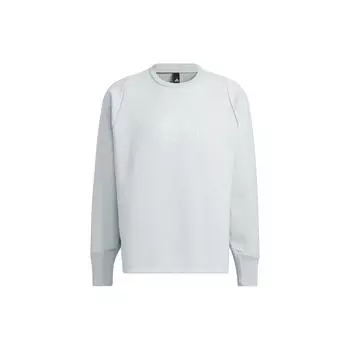 Adidas SS24 Zen Cure серии ZNE. Толстая повседневная спортивная одежда на флисовой подкладке с логотипом, мужская толстовка серебристо-серого цвета IQ1376 L