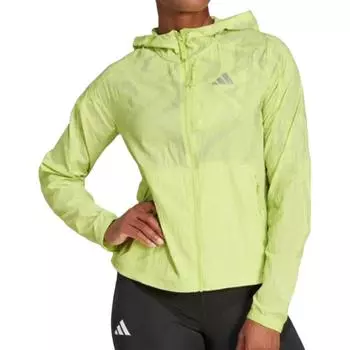 Adidas SS25 Бег Спорт Тренировки Повседневная Куртка Женская Куртка Зеленый JP3820 S