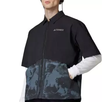 Adidas SS25 Terrex Удобная Модная Простая Приятная к коже Футболка с коротким рукавом для улицы Мужские Футболки Черный JD5947 S