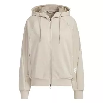 Adidas Ss25 Вязаная куртка в стиле Fos Future, Повседневная спортивная простая свободная куртка с капюшоном, Женская куртка Miracle-Brown JY8068 S