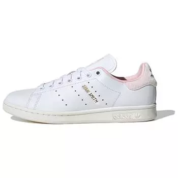 Adidas Stan Smith белые бархатные песочно-розовые женские кроссовки Cloud-White Gold-Metallic IF7002 38