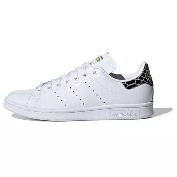 Adidas Stan Smith Black Snakeskin Женские кроссовки White Cloud-White Scarlet FV3422