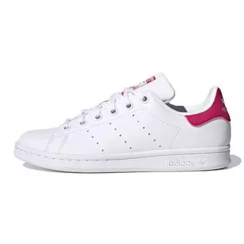 Adidas Stan Smith J White Bold Pink Детские кроссовки Cloud-White FX7522 36