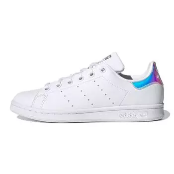 Adidas Stan Smith J White Iridescent Kids Кроссовки Cloud-White Silver-Metallic FX7521 37