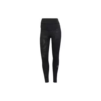 Adidas Stella McCartney M Tight однотонные леггинсы с логотипом и высокой талией, спортивные леггинсы женские, черные HG6844 M