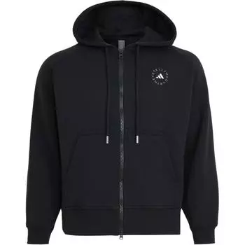 Adidas Stella McCartney Толстовка на молнии с капюшоном Однотонная Свободная Удобная Куртка с длинным рукавом Женская куртка Черная JF6337 M