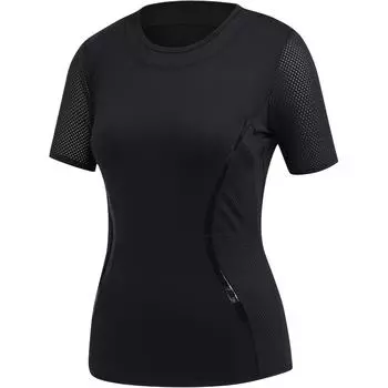 Adidas Stella McCartney P Ess Tee модная повседневная спортивная тренировочная футболка с коротким рукавом женская черная EA2215 2XS