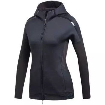 Adidas Stella McCartney Повседневная спортивная приталенная куртка с капюшоном Женская куртка темно-синего цвета CG0844 2XS