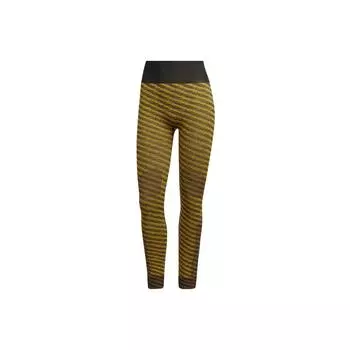 Adidas Stella McCartney W обтягивающие полосатые эластичные леггинсы для фитнеса женские леггинсы желтые HI6049 S