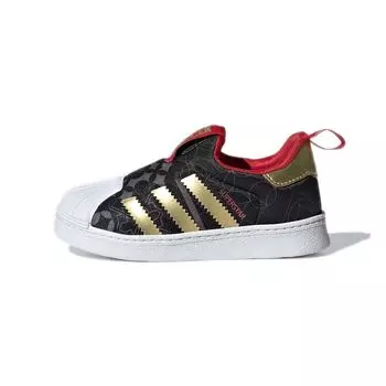 Adidas Superstar 360 I Китайские новогодние детские кроссовки Black Core-Black Gold-Metallic GX6337 21