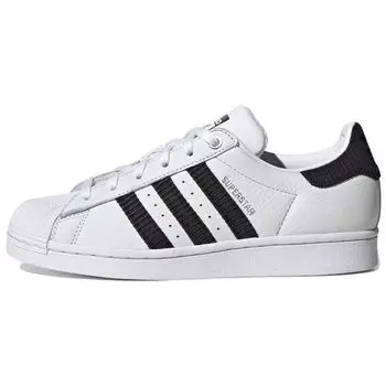 Adidas Superstar Black Corduroy Stripes Женские кроссовки White Cloud-White Core-Black H69025