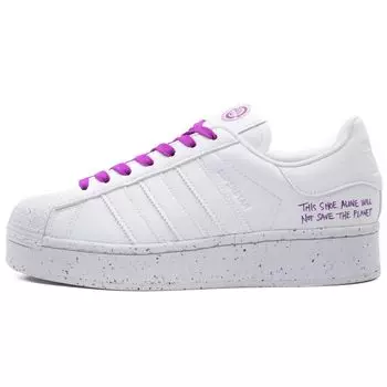 adidas Superstar Bold Clean Classics Collection — женские кроссовки White Shock Purple Cloud-White FY0129